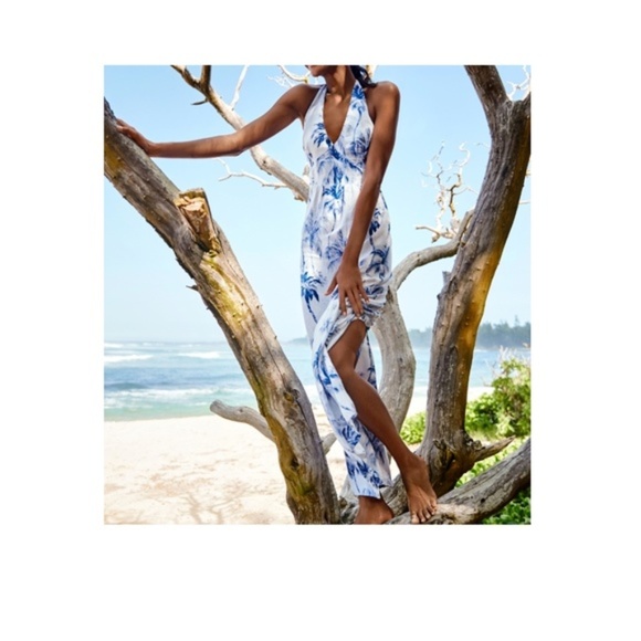 Tommy Bahama Dresses Tommy Bahama Art Of Palm Tropic Halter Maxi